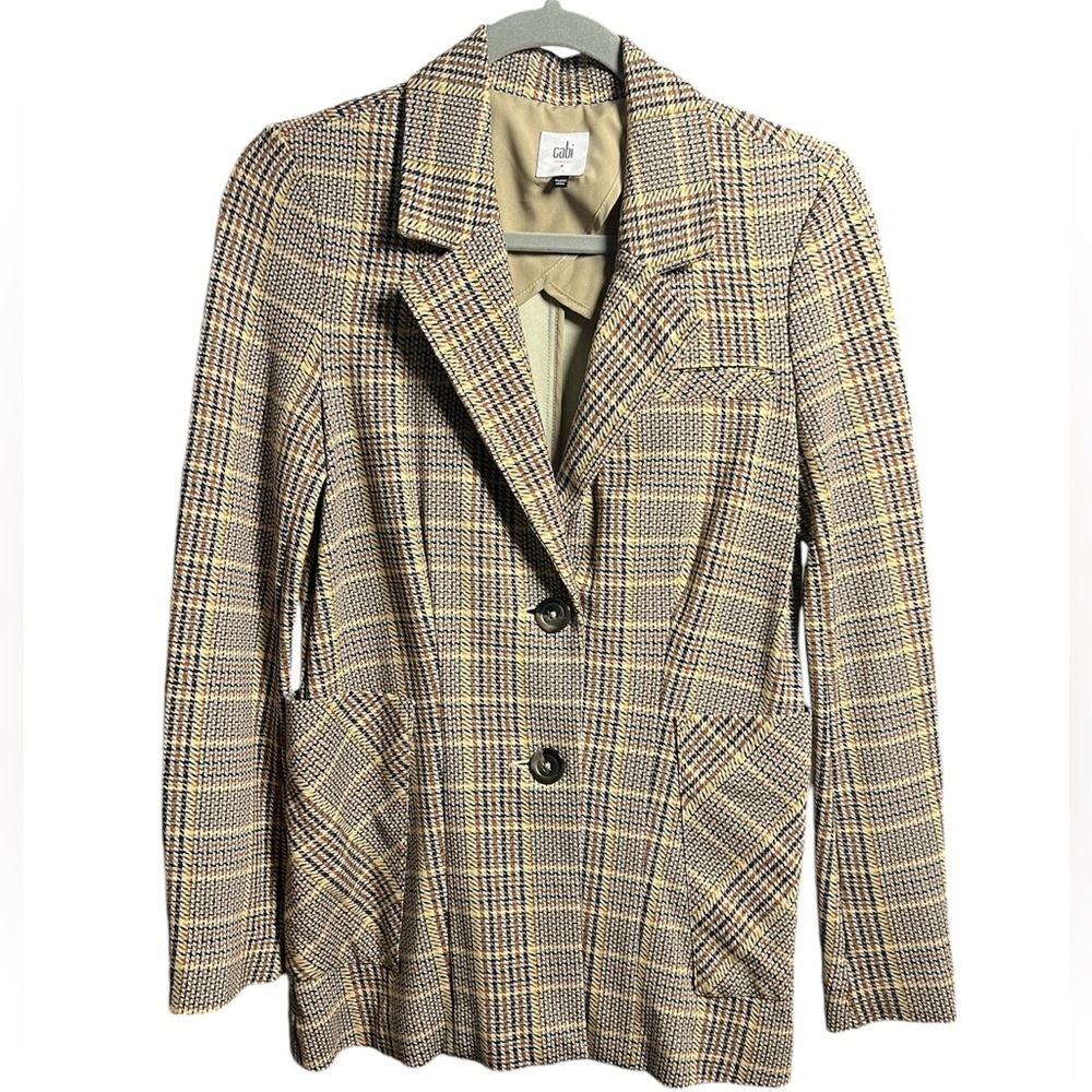 CABI Womens Pastime Blazer Plaid Suit Jacket Career Business - Picture 3 of 9